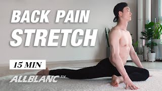 Best Back Pain Relief Stretch for Beginner (15min Home Exercise)