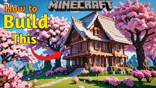 How to Build Cherry Japanese House | Minecraft Tutorial