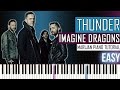 How To Play: Imagine Dragons - Thunder | Piano Tutorial EASY + Sheets