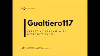 Create a Database with Microsoft Excel (Part.2) | Customize your User Interface