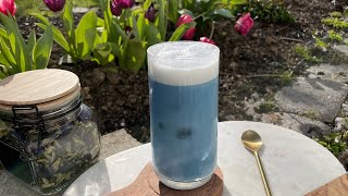 Blue Milk Tea Latte | Butterfly Pea Milk Tea Latte