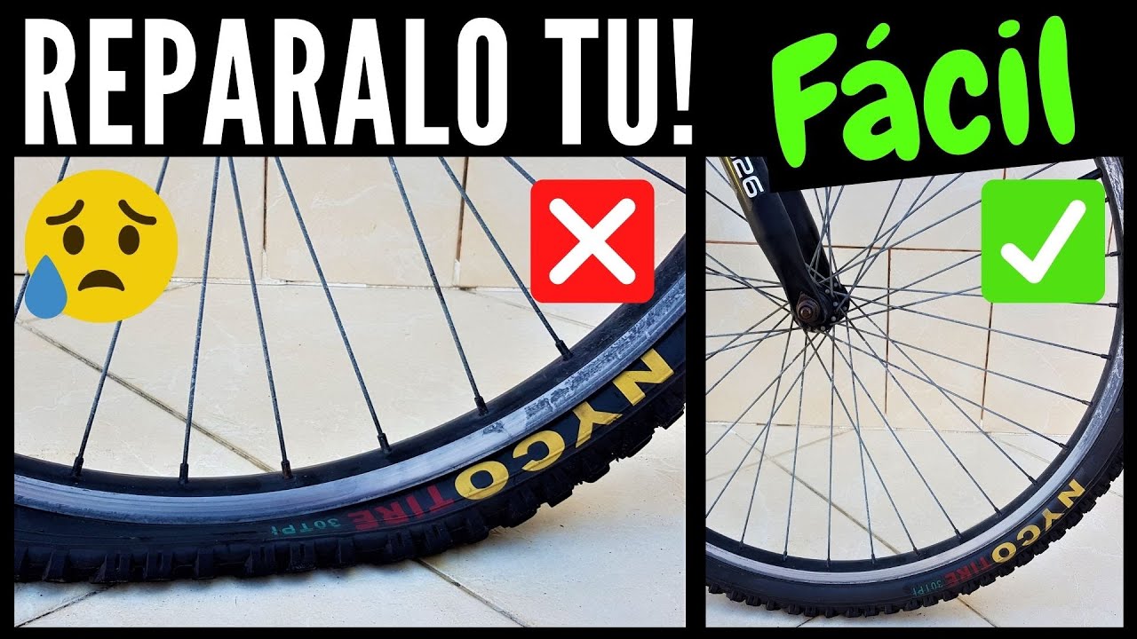 COMO REPARAR UNA LLANTA PONCHADA DE BICICLETA EN 5 MINUTOS - ARREGLO ...