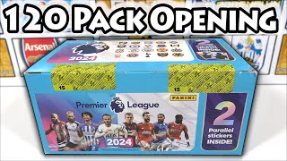 *120 PACK* BOX OPENING | NEW Panini PREMIER LEAGUE 2024 Sticker Collection | Box Break (3 Parallels)