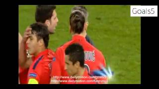 Zlatan Ibrahimovic Red Card Chelsea 0-0 PSG Champions League (11-3-2015)