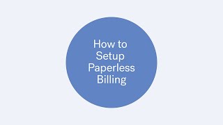 How to setup paperless billing