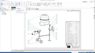 SOLID EDGE 2019 - CONCRETE MIXER ASSEMBLY - DRAWING