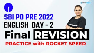 SBI PO English 2022 | Final Revision | Practice with Rocket Speed | Day - 2 | By Harshita Ma'am