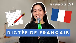 Dictée de Français facile 🇫🇷👩🏻‍🏫 French listening \u0026 writing practice (A1 Beginners)