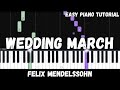 Felix Mendelssohn - Wedding March (Easy Piano Tutorial)