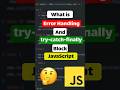 JavaScript Error Handling Explained 🔥 | try-catch-finally with Real Example #error #trycatch #handle
