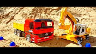 ESCAVADEIRA DE CONTROLE REMOTO!! RC Toy Excavator Construction Trucks for Kids