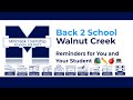 Back to School 2020 - Walnut Creek