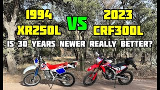 94 Honda XR250L vs 23 CRF300L Is 30 Years Newer Any Better? #Honda #XR250L #CRF300L