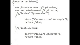 Form Validation using JavaScript #javascript validation program to conform password #jquery #JSON