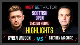 Kyren Wilson vs Stephen Maguire | Round 2 Highlights | Scottish Open 2024 #snooker2024 #snooker