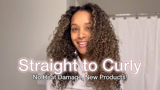 My Curly Hair Routine: Trying Brazilian Skala Products on 3B/3C Curls (no-part styling)