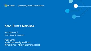 MCRA Zero Trust Overview