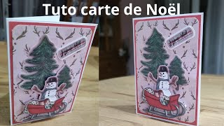 Tuto carte de Noël avec le Luxe paper block 2023 et en 3D. #action #noel #scrapbooking