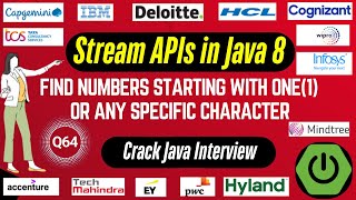 Java 8 Stream API Interview Questions: Find Numbers Starting with 1 in Java 8 Stream API