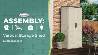 Suncast Vertical Storage Shed Assembly Video