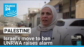 Israel's move to ban UNRWA raises alarm about aid to Palestinian territories • FRANCE 24 English