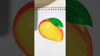 Cómo dibujar y pintar un mango 🥭/ How to draw and paint a mango 🥭