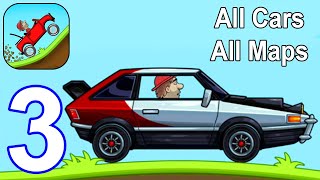 Hill Climb Racing - Gameplay Walkthrough Part 3 Full Game All Cars All Maps All Stages (Android,iOS)