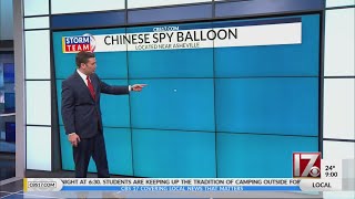 Chinese spy balloon spotted in NC Saturday morning, according to reports