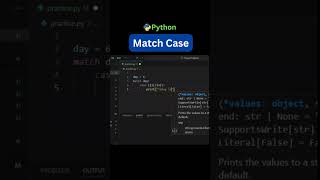 Python Match Case Explained | Python Tutorial #shorts