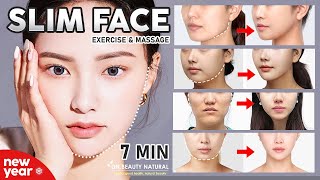 🥳 New Year Slim Face | Reduce Face Fat, Chubby Cheeks, Buccal fat | Slim Jaw, Cheekbones and Chin