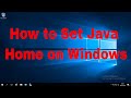 Configure Java Home on Windows