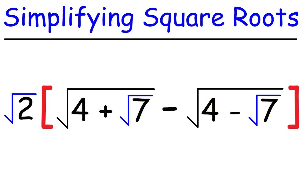 Math - Simplifying Square Roots - YouTube