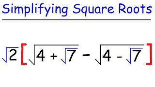 Math - Simplifying Square Roots