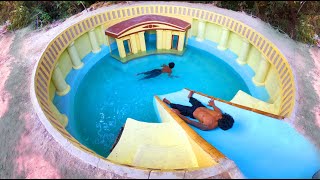 [ Full Video ] Building The Most Creative Modern Water slide To Underground Swimming Pool