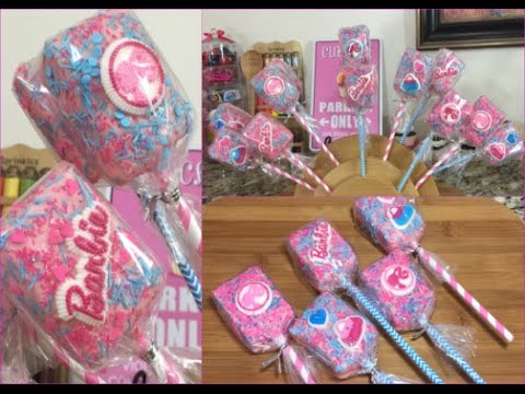 Barbie Rice Crispy Treat Pops(How To) Barbie Rice Crispy Treat Pops(How To)