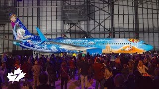 Unveiling the Disney Frozen-themed Plane | WestJet