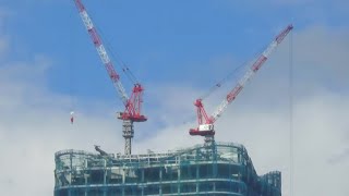 【高さ日本一】虎ノ門・麻布台プロジェクトの屋上クレーン/2022.9.17 Live cam  Japan's tallest tower craneToranomon Azabudai