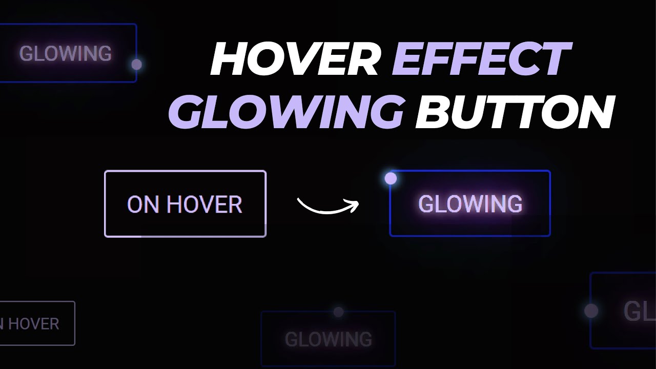 Glowing Button Hover Effect Html Css Youtube