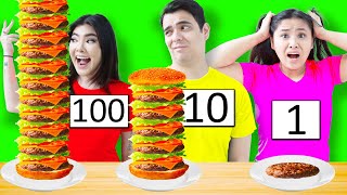 100 LAYERS FOOD CHALLENGE IN 24 HOURS | FUNNY 100 COATS OF THINGS BY CRAFTY HACKS
