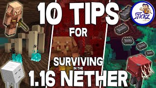 10 TIPS for SURVIVING in the *NEW* 1.16 NETHER (NETHER UPDATE) - Tips and Tricks