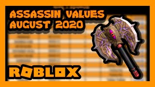 value of roblox assassin knives