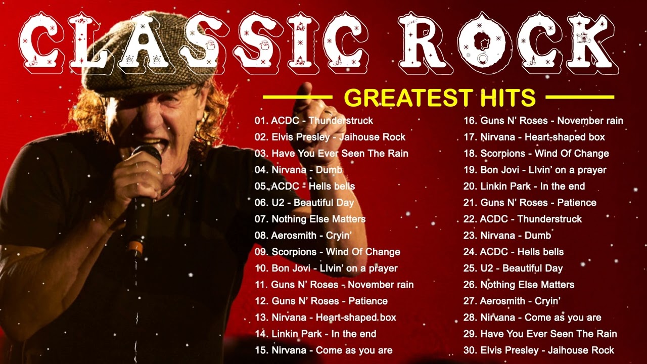 Classic Rock 80s 90s | Bon Jovi, Queen, GNR, Nirvana, CCR, Scorpions ...