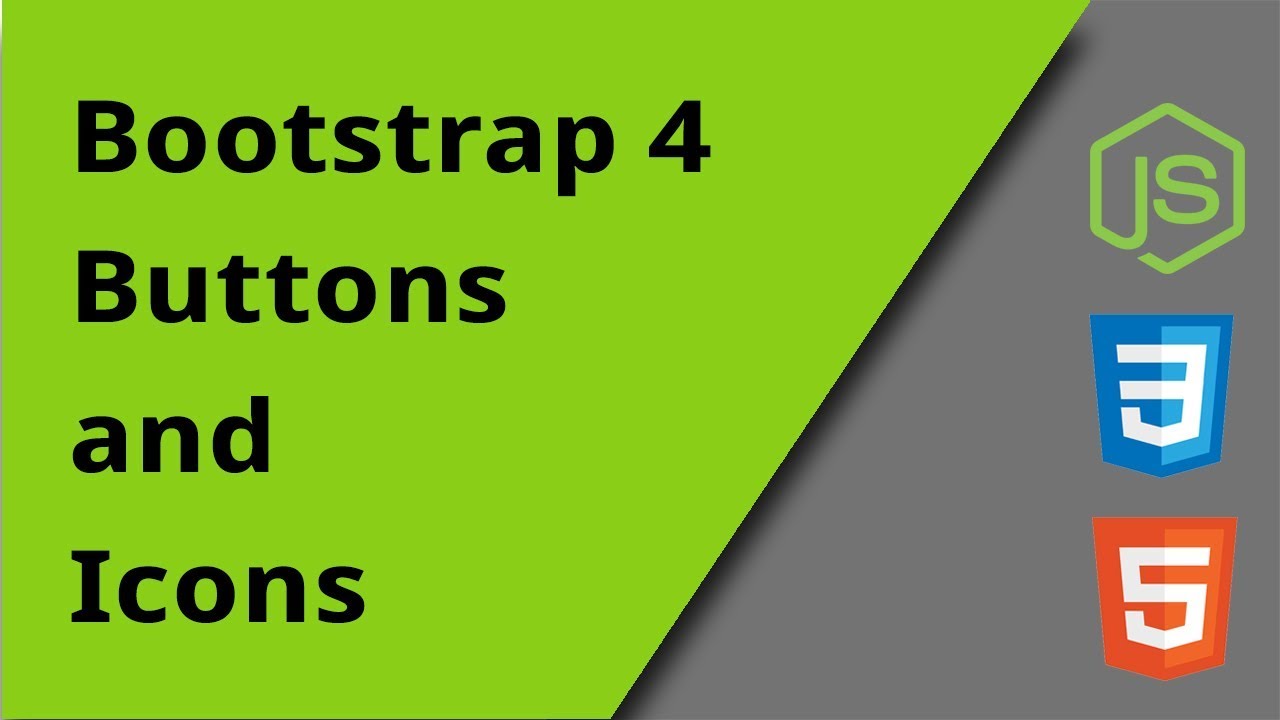 Learn Bootstrap 4 - Buttons & Icons - Episode 5 - YouTube