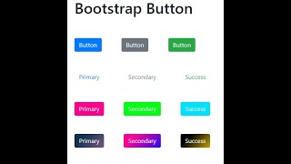 Button Bootstrap 3,4,5 Gradient Background #Htmlvscss