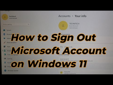 How to sign out Microsoft account on Windows 11