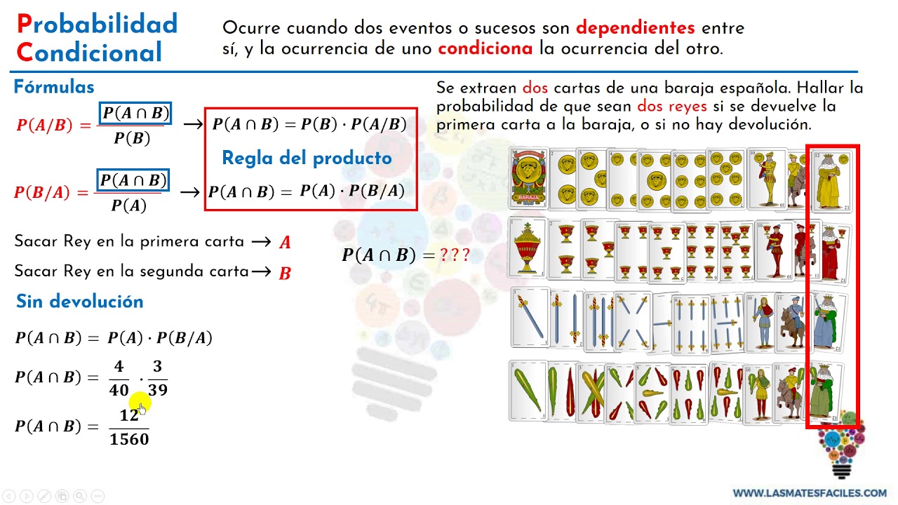 Probabilidad Condicional (Parte 3/4) Ejercicio Resuelto Con Cartas ...