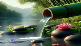 ✅Relaxing Bamboo Therapy – Waterfall and Soft Piano Harmony