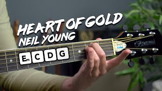 Play Heart Of Gold by Neil young with 4 easy chords