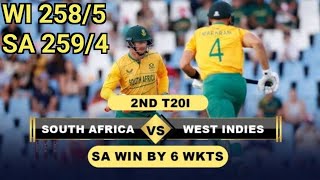 South Africa Vs west indies 2nd T20 Highlights || Quinton De kock Batting || Johnson Charles Batting