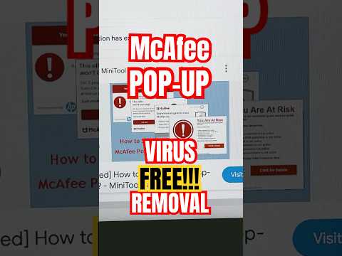 McAfee VIRUS POP-UP REMOVED!!! FREE REMOVE POP-UP Norton #laptop #virus #removal